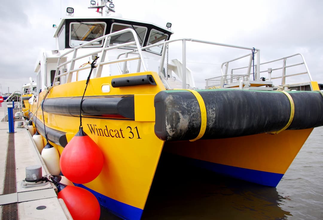 An offshore wind crew transit vessel SPOWTT CTV